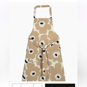 Marimekko pieni unikko beige apron